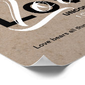 愛は決してクリスチャン感動的聖なる書物、 経典を破らない ポスター (角)