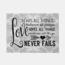 愛は決してドア・マットを失敗しません(灰色)