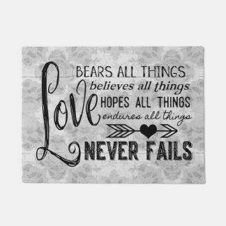 愛は決してドア・マットを失敗しません(灰色) ドアマット