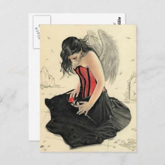 愛は決して喪に服さない天使はがき ポストカード (正面/裏面)