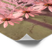 愛は決して失敗しないコーンフラワーのコラージュ ポスター (角)