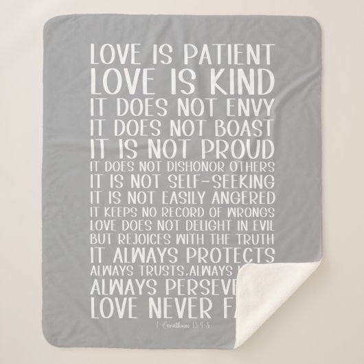 愛は決して失敗しないシェルパ毛布 シェルパブランケット (正面)