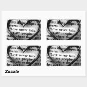 愛は決して失敗しないステッカー 長方形シール (シート)