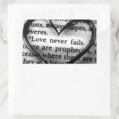 愛は決して失敗しないステッカー 長方形シール (バッグ)