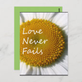 愛は決して失敗しないデイジー1コリント13 ポストカード (正面/裏面)