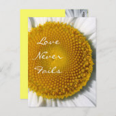 愛は決して失敗しないデイジー1コリント13 ポストカード (正面/裏面)
