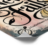 愛は決して失敗しないヴィンテージクリスチャンウォールアートプリント ポスター (角)