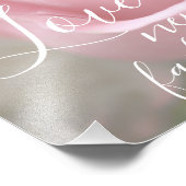 愛は決して失敗しない聖書聖句引用文ピンクローズ フォトプリント            (角)