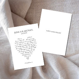 愛は決して失敗しない1コリントの聖書の記念日 カード