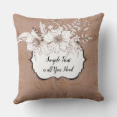 愛は決して失敗しない/すべての愛あなたが必要とするフローラ枕 クッション (裏面)