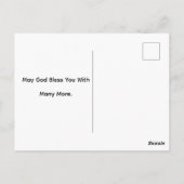 愛は決して失敗しない キリスト教の誕生日メッセージ ポストカード (裏面)