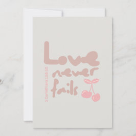 愛は決して失敗しない - クリスチャン ポストカード 結婚記念日
