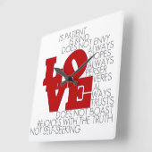 愛は決して失敗しない – 壁時計 (傾斜)