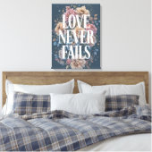 愛は決して失敗しない－花で綴る感動のアート キャンバスプリント (インサイチュ (寝室))
