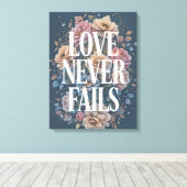 愛は決して失敗しない－花で綴る感動のアート キャンバスプリント (インサイチュ (ウッドフロア))