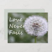 愛は決して失敗しないDandelion1コリント13 ポストカード (正面/裏面)