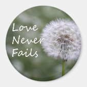 愛は決して失敗しないDandelion1コリント13 マグネット (正面)