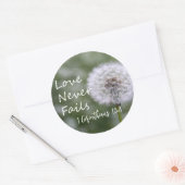 愛は決して失敗しないDandelion1コリント13 ラウンドシール (封筒)