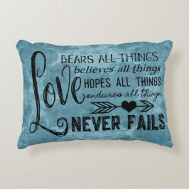 愛は決して失敗しません枕(フランスのな青)を アクセントクッション