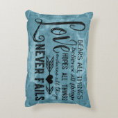 愛は決して失敗しません枕(フランスのな青)を アクセントクッション (裏面(縦))