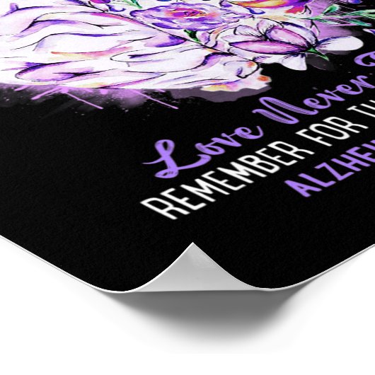 愛は決して忘れアルツハイマーの認識度脳のディス ポスター (角)