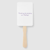 愛は決して水の色をテーマ結婚にした ハンドファン (裏面)