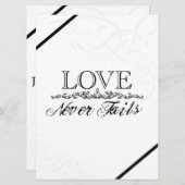 愛は決して結婚式招待状を失敗しません 招待状 (正面/裏面)