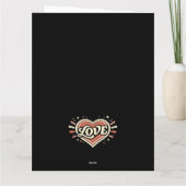 愛は決して色褪せない 右向きの矢印 お揃いのカップル カード (裏面)