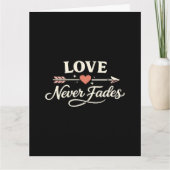 愛は決して色褪せない 右向きの矢印 お揃いのカップル カード (正面)