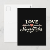 愛は決して色褪せない 右向きの矢印 お揃い カップル ポストカード (正面/裏面)