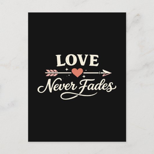 愛は決して色褪せない 右向きの矢印 お揃い カップル ポストカード (正面)