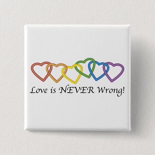 愛は決して間違ったボタンではないです 缶バッジ (正面)