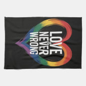 愛は決して間違っていないプライドマンスLGBT キッチンタオル (横)