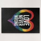 愛は決して間違っていないプライドマンスLGBT ジグソーパズル (横)