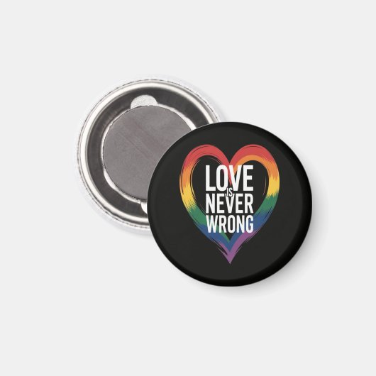 愛は決して間違っていないプライドマンスLGBT マグネット (正面/裏面)