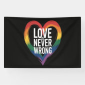 愛は決して間違っていないプライドマンスLGBT 横断幕 (横)