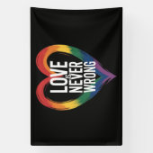 愛は決して間違っていないプライドマンスLGBT 横断幕 (縦)