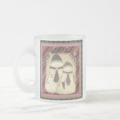 愛は決して雪だるまのマグを溶かしません フロストグラスマグカップ (左)