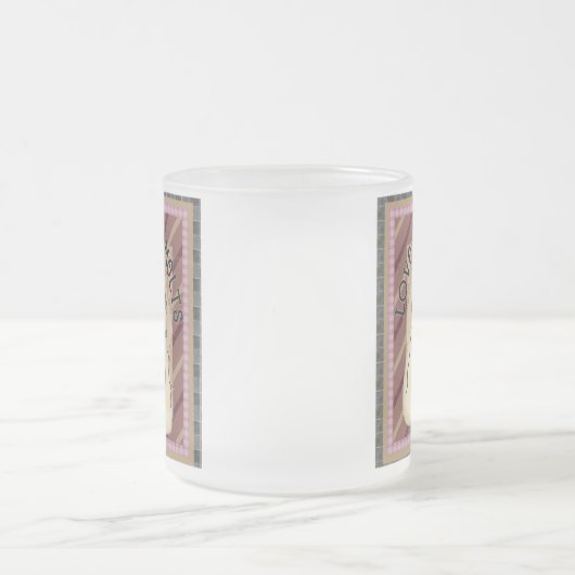 愛は決して雪だるまのマグを溶かしません フロストグラスマグカップ (中央)