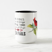 愛は決して15のoz (鳥)ショウジョウコウカンチョウを失敗しません。 マグ (中央)