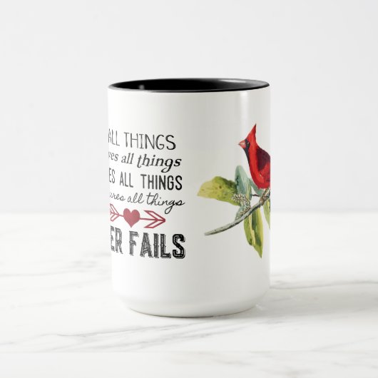 愛は決して15のoz （鳥）ショウジョウコウカンチョウを失敗しません。 マグ (中央)