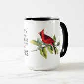 愛は決して15のoz (鳥)ショウジョウコウカンチョウを失敗しません。 マグ (正面右)