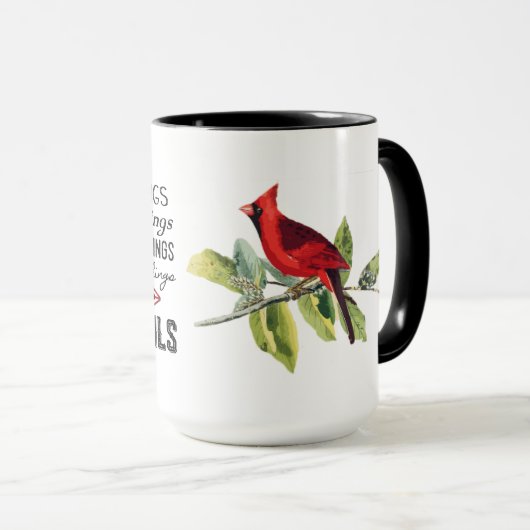 愛は決して15のoz (鳥)ショウジョウコウカンチョウを失敗しません。 マグ (正面右)