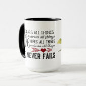 愛は決して15のoz (鳥)ショウジョウコウカンチョウを失敗しません。 マグ (正面左)