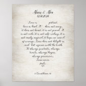 愛は決パーソナライズされたして失敗しない1コリント人のポスター ポスター (正面)