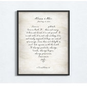 愛は決パーソナライズされたして失敗しない1コリント人のポスター ポスター