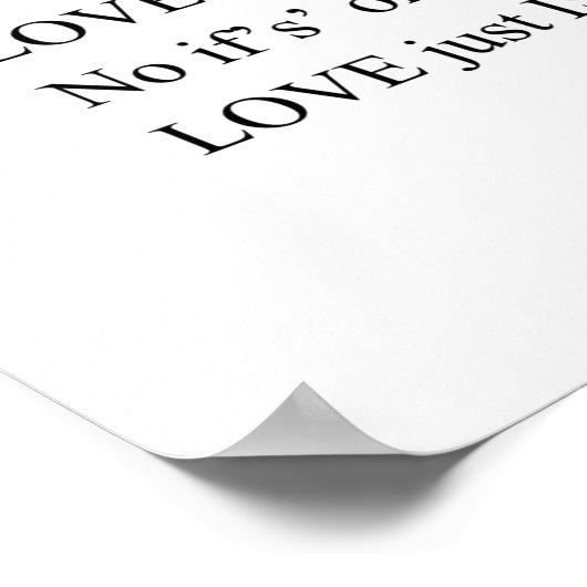 愛は流動的な詩の壁のアートポスター ポスター (角)