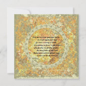 愛は炎の詩の秋の火の結婚式の招待です 招待状 (裏面)