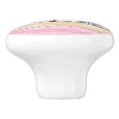 愛は犬のすべての虹のバセットハウンドを征服する セラミックノブ (側面)