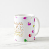 愛は理解しようとしている、デイジーマグ コーヒーマグカップ (正面右)